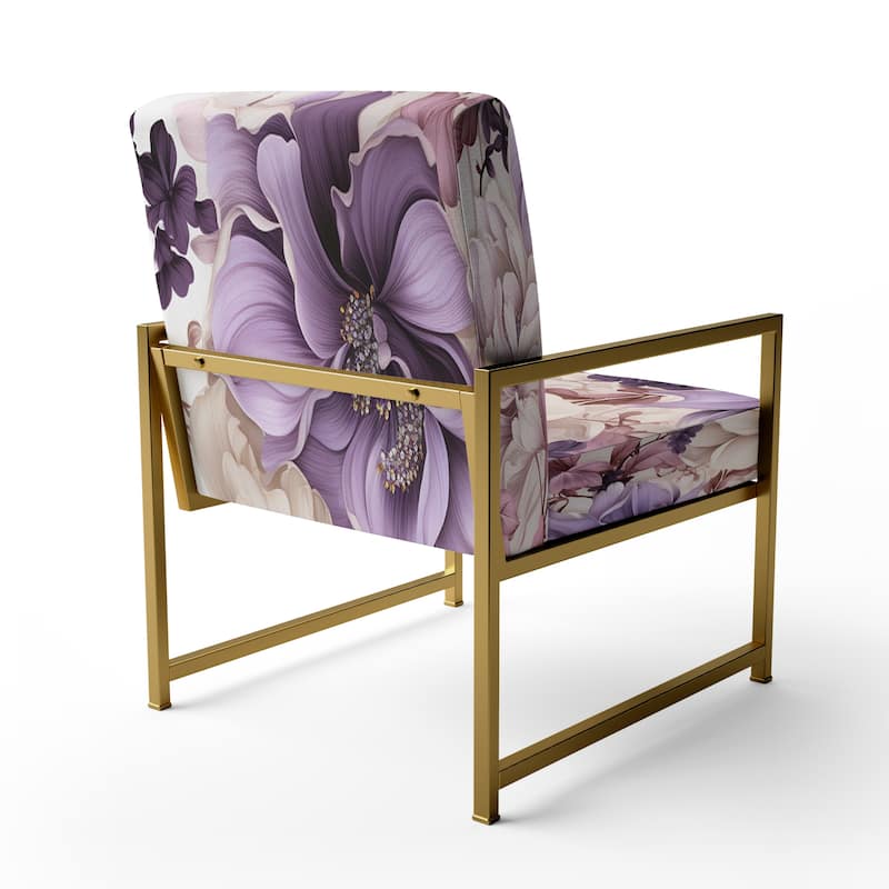 Designart "Ethereal Floral Delight Victorian Pattern III" Upholstered Floral Accent Chair and Cottage Arm Chair - Multiple Color