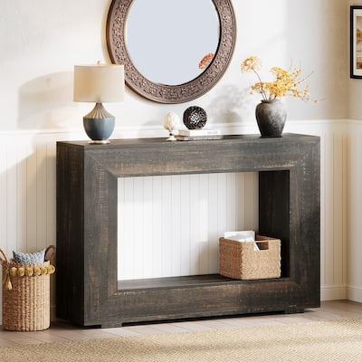 47 Inches Farmhouse Console Table with Storage Shelf