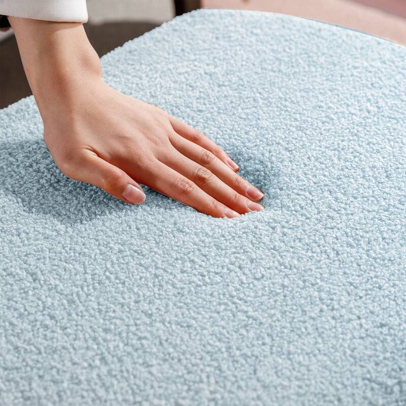 Modern Faux Fur Storage Bench with Gold Legs, Upholstered Ottoman for Living Room and Bedroom