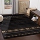 preview thumbnail 1 of 5, The Curated Nomad Zanjero Southwestern Aztec Area Rug Black - 2' 2" x 7' 6"