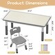 preview thumbnail 5 of 14, Kids Table and Chair Set, Height Adjustable Toddler Table and 4 Chairs Set for Ages 2-10