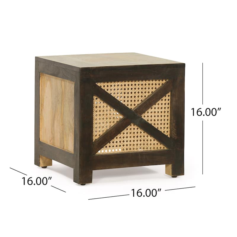 Farmhouse Square Solid Wood End Tables