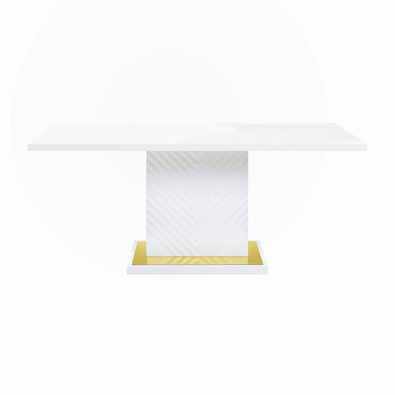 White High Gloss Finish Dining Table