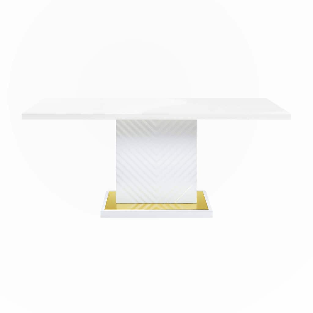 White High Gloss Finish Dining Table