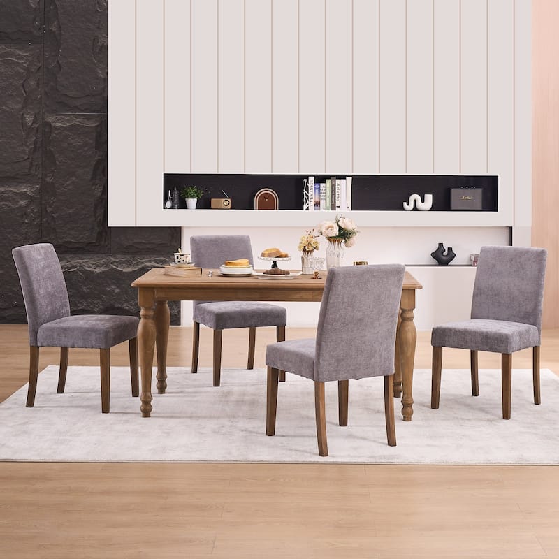 Boucle Fabric Upholstered Dining Chairs (Set of 2)