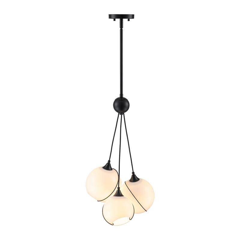 Classic Elegant Milky White Glass Globe Cluster Chandelier