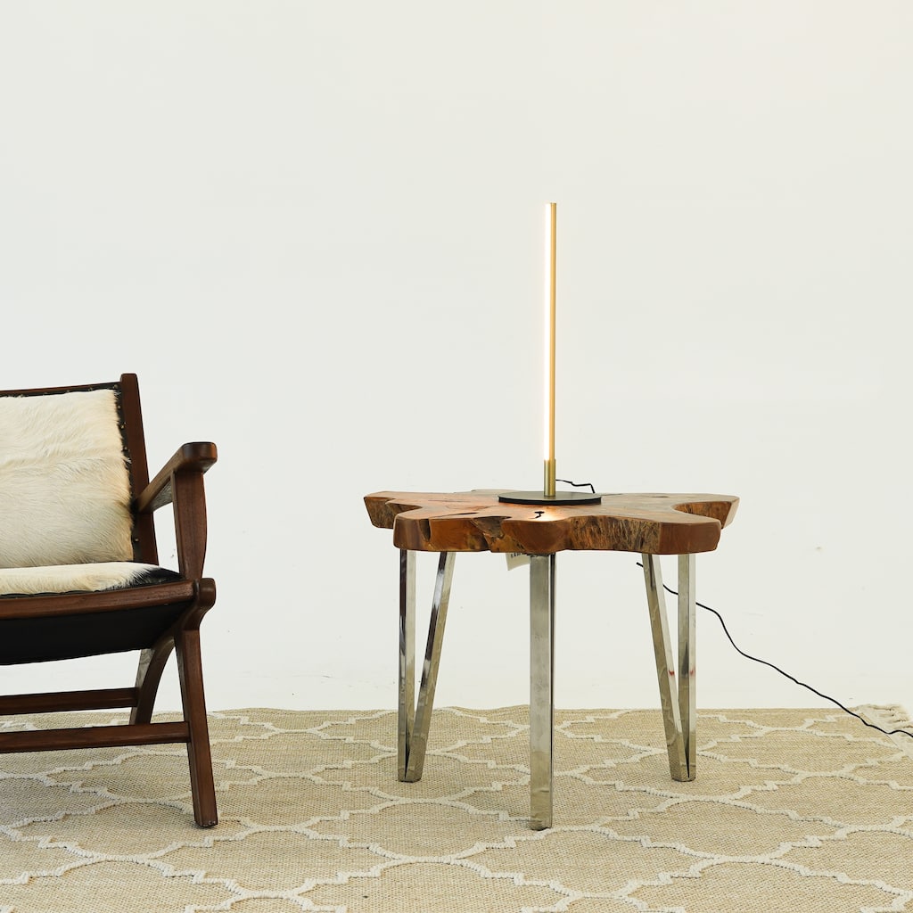 Rali Black LED Table Lamp with Gold Accent