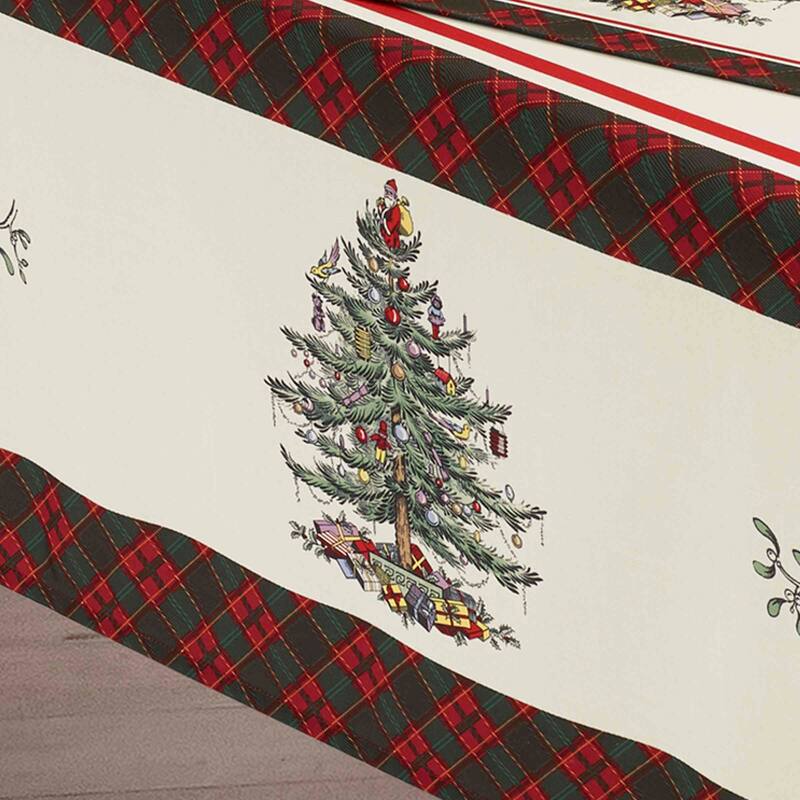 Spode® Christmas Tree Tartan 60" x 120" Tablecloth