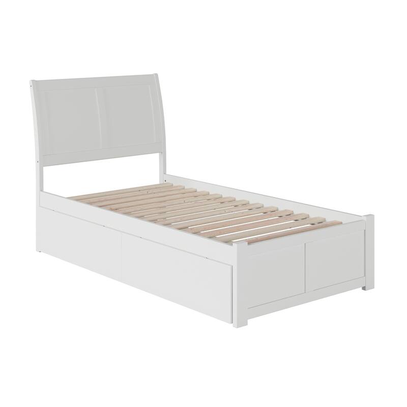Portland Platform Bed with Footboard and Storage Drawers