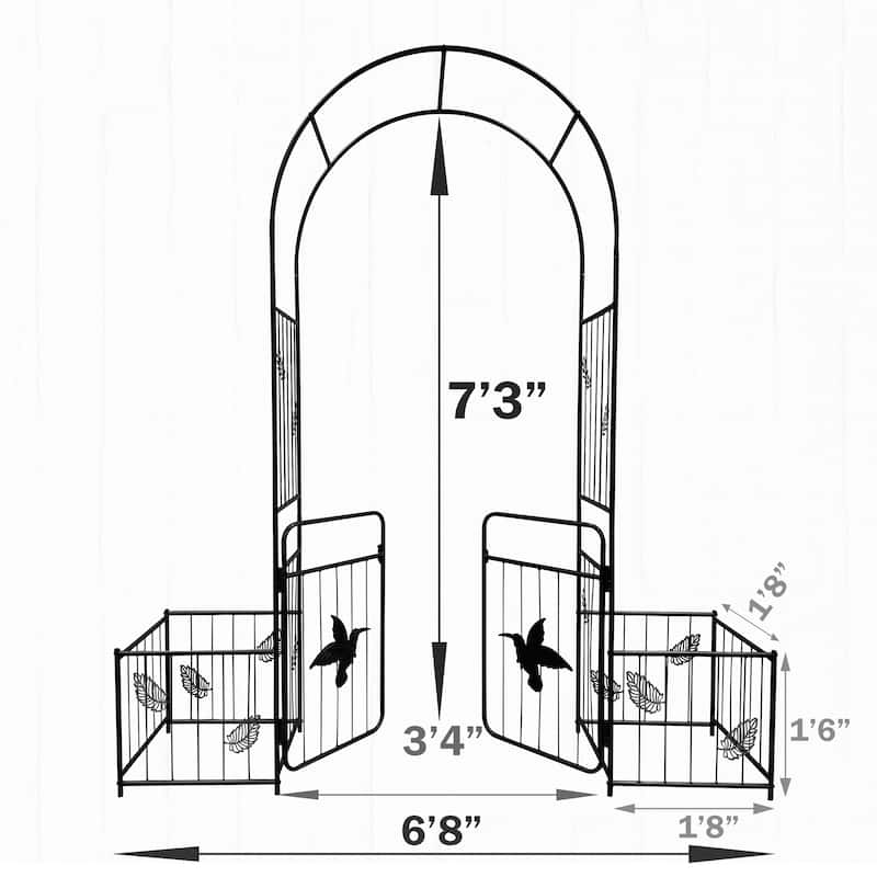 Metal Arch Garden Arbor Trellis