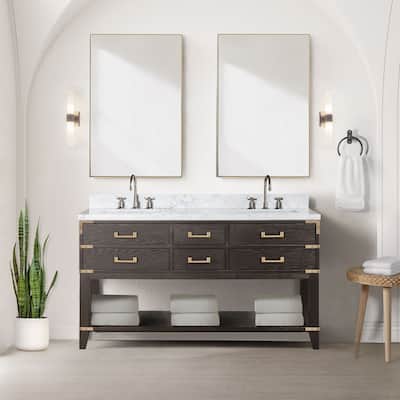 Lexora Norwalk Bath Vanity and Carrara Marble Top