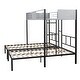 preview thumbnail 9 of 16, Twin Metal Triple Bunk Bed with Vent Board,Separatable into Three Beds