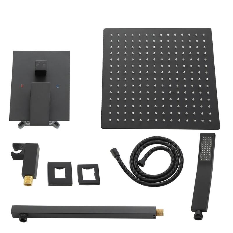 Topcraft 10-Inch Wall Mounted Square Shower System with Rough-in Valve - 10*10