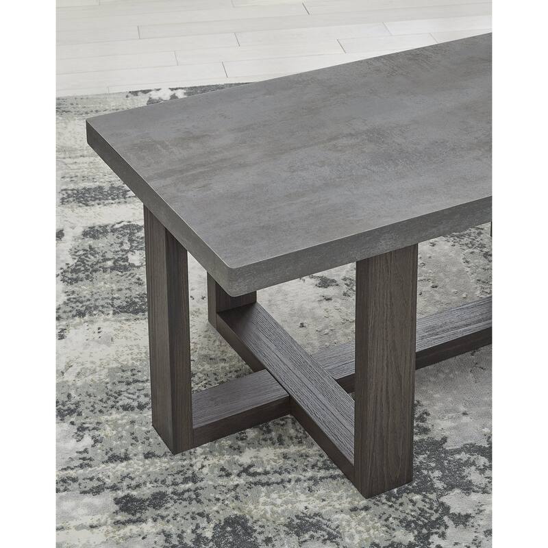 Signature Design by Ashley Dynnford Gray/Brown Table (Set of 3) - 49" W x 23.5" D x 19" H