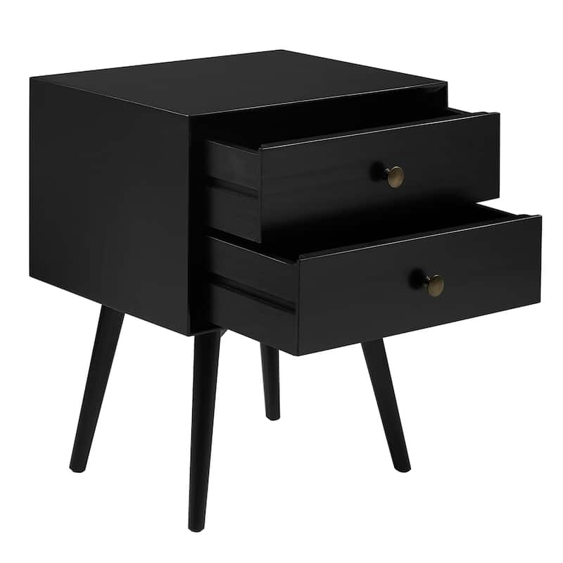 Middlebrook Mid-Century Modern Solid Wood 2-Drawer Nightstand