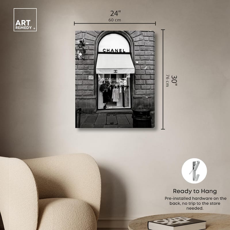 Fashion House Window Canvas by Art Remedy, Gallery Wrapped