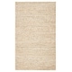 preview thumbnail 4 of 14, Cyanic Natural Solid Area Rug 2' x 3' - Tan/Grey - Rectangle