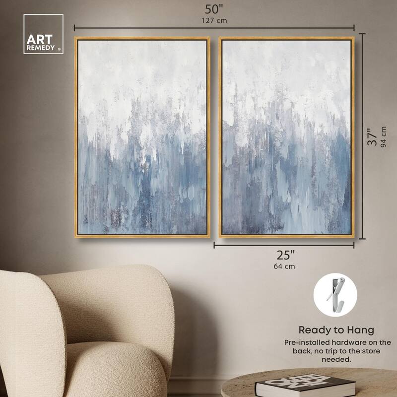 Frosted Glass Canvas Set of 2 by Art Remedy