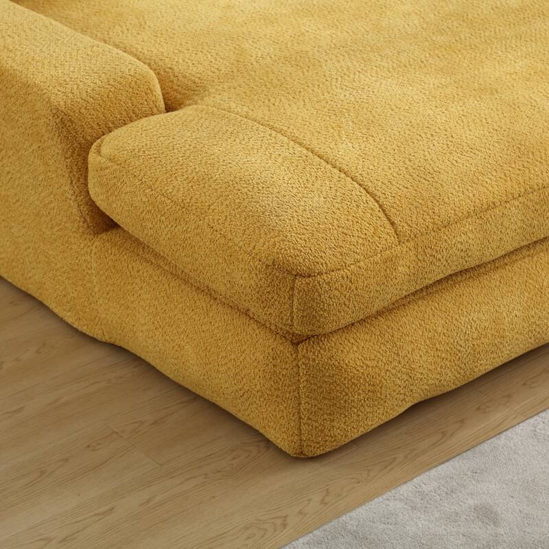 Seersucker 2-seater lazy sofa bed With 2 back pillows , 2 toss pillows,Comfy Sofa- Deep Seat Couch