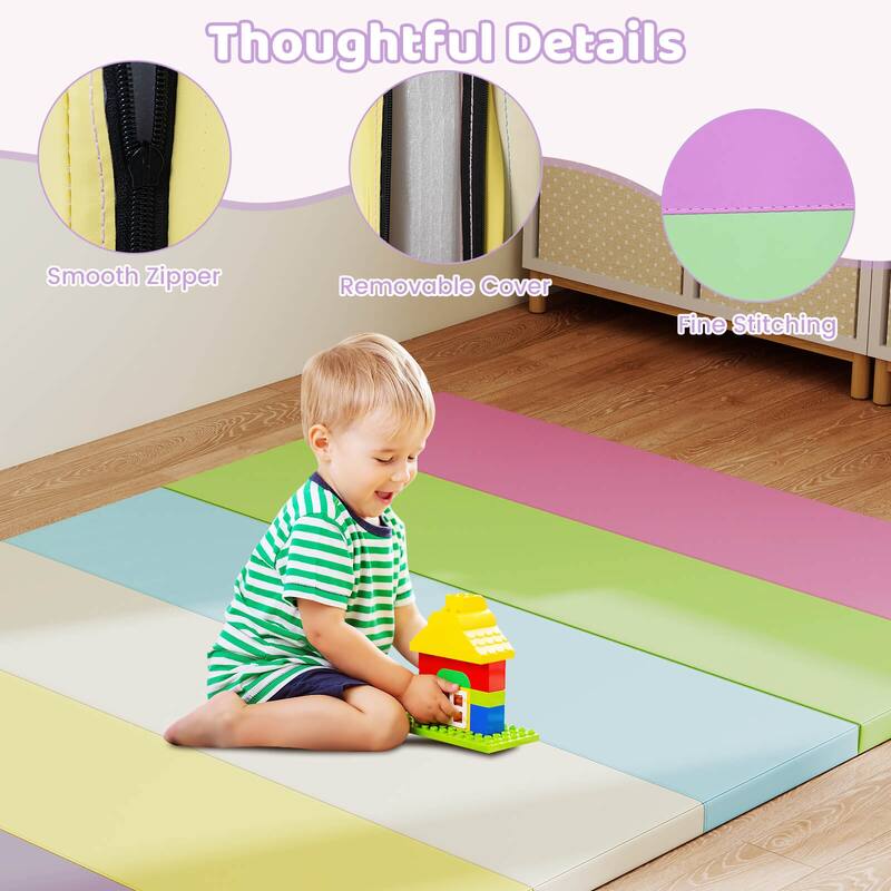 Costway Tri-Folding Gymnastics Mat 6' x 4' Tumbling Mat for Kids with - See Details