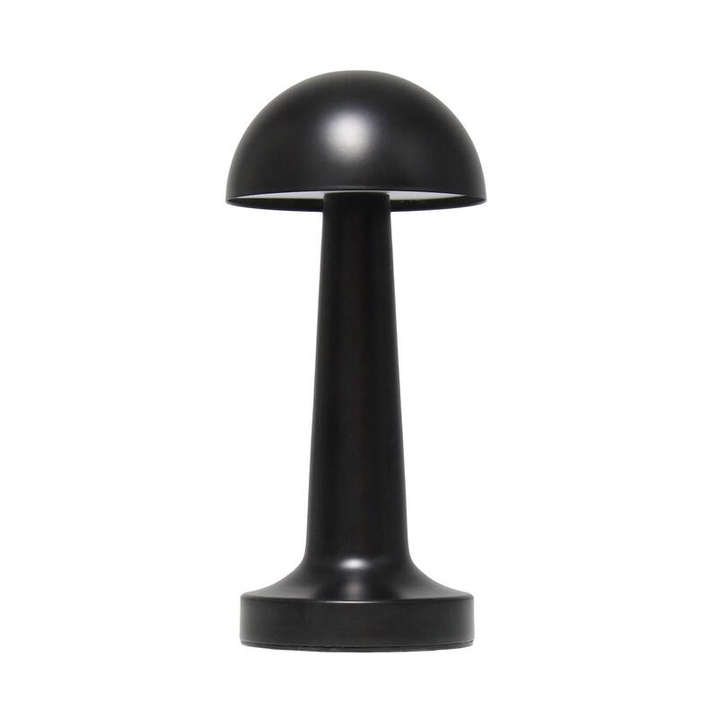 8.88" Touch-Control Mushroom LED Lamp Cordless Rechargeable Table Light with Adjustable Brightness - 4”L x 4”W x 8.88”H