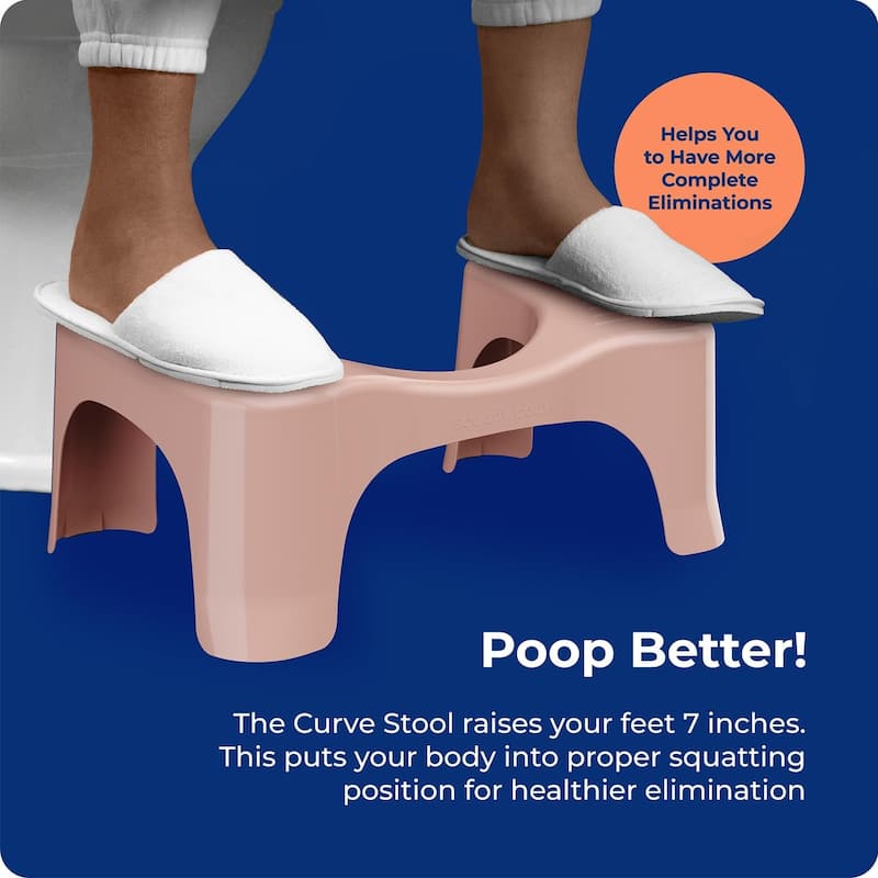 Squatty Potty Simple Toilet Stool, Clay 7 Inch - Ergonomic Bathroom Accessory for Natural Squatting Posture