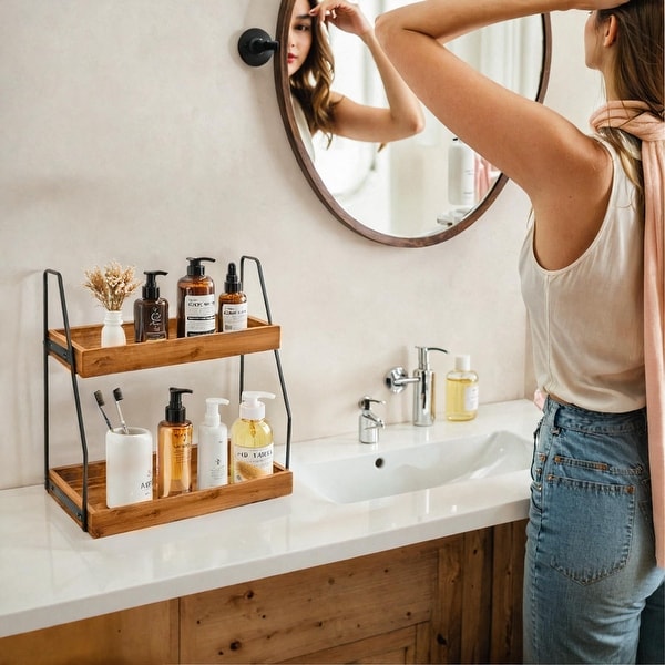 Bathroom Organizer Countertop Perfume Organizer - 13.6 x 14 x 6.7