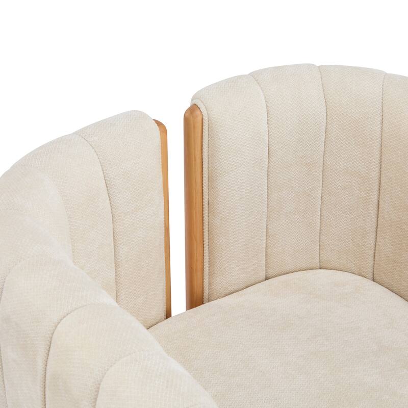 Christopher Knight Home - Chris Upholstered Boucle Dining Chairs with Rubberwood Frame Set of 4