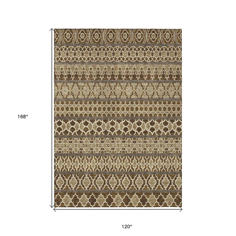 HomeRoots Quatrefoil Transitional Rectangle Outdoor Rug