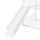 preview thumbnail 5 of 8, Elegant Friendly Design Twin over Twin Metal Kids House Bunk Bed with Built-in Slides and Climbing Ladders, Convertible, White