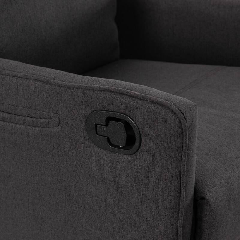 Modern Swivel Rocking Chair With Adjustable Back And Footrest