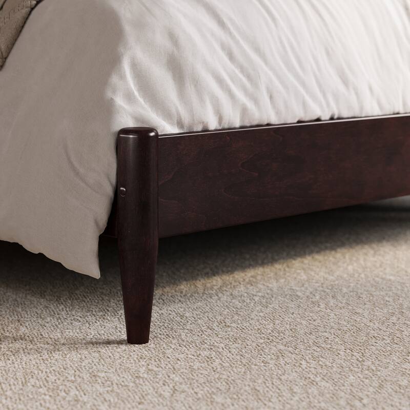 Naples Solid Wood Low Profile Platform Bed