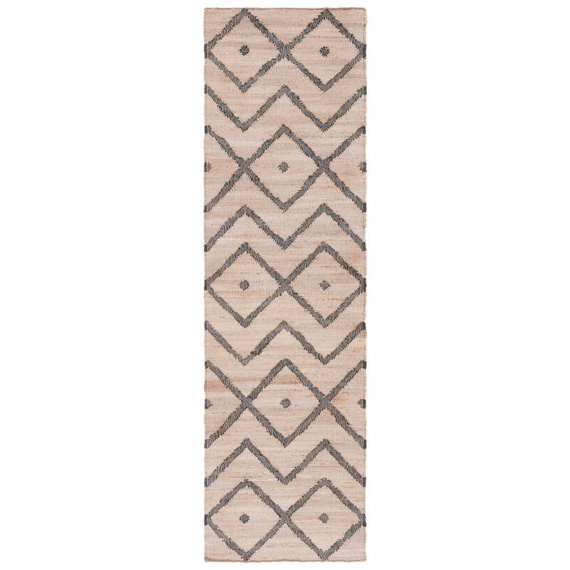 SAFAVIEH Handmade Kilim Fiorinda Flatweave Wool Rug - 2'3" x 11' Runner - Natural/Charcoal