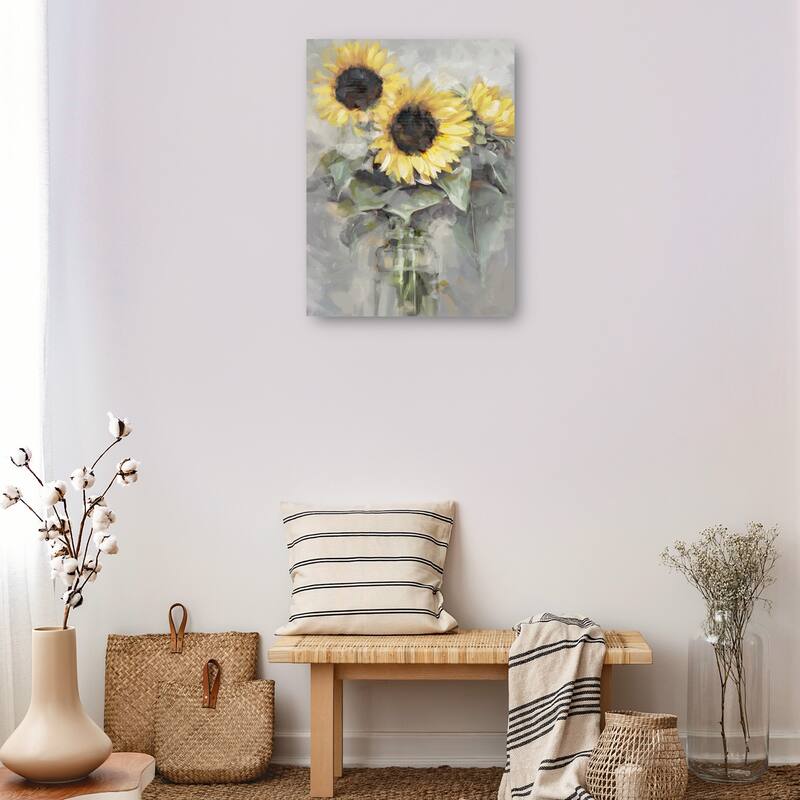 Sunflower Portrait By Studio Arts Canvas Art Print