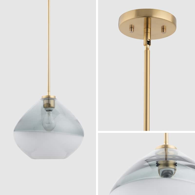 11.4" Modern 1-light Handblown Glass Pendant Light