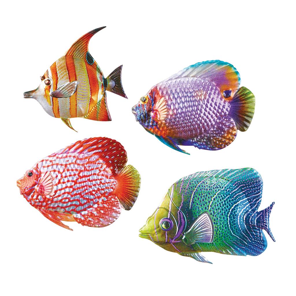 Tropical Colorful Fish Wall Art Decor- Set of 4