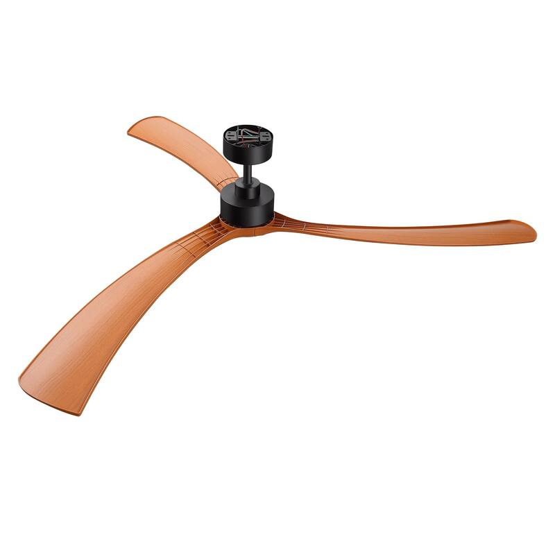 72" Large Modern ABS 3-Blade Ceiling Fan No Light with Remote