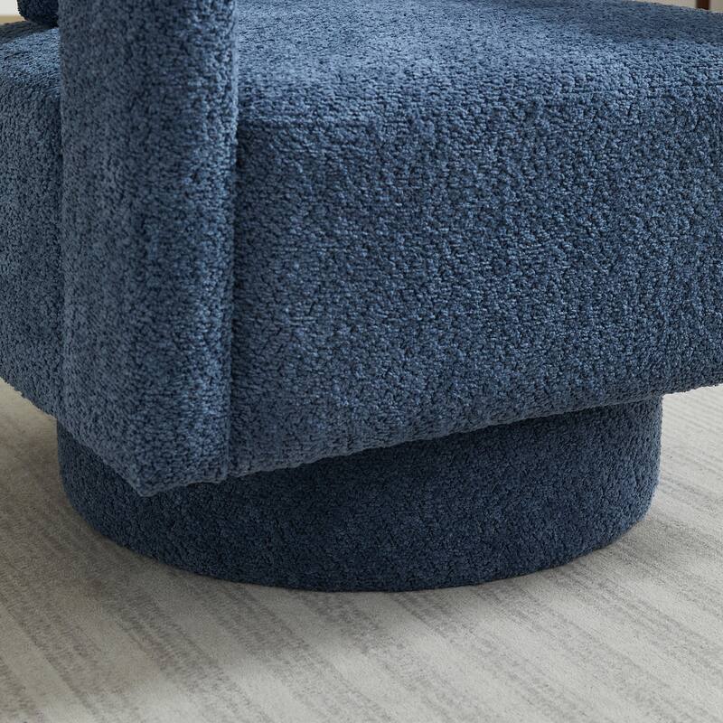 29.13" Square Swivel Accent Chair,Rotating Arm Chair with Open Back,360 Degree Rotation,Club Chair with Removable Back Cushion