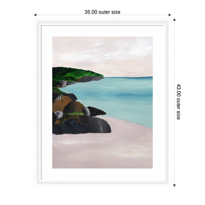 Kate and Laurel Framed Art Seascape by Nikita Jariwala