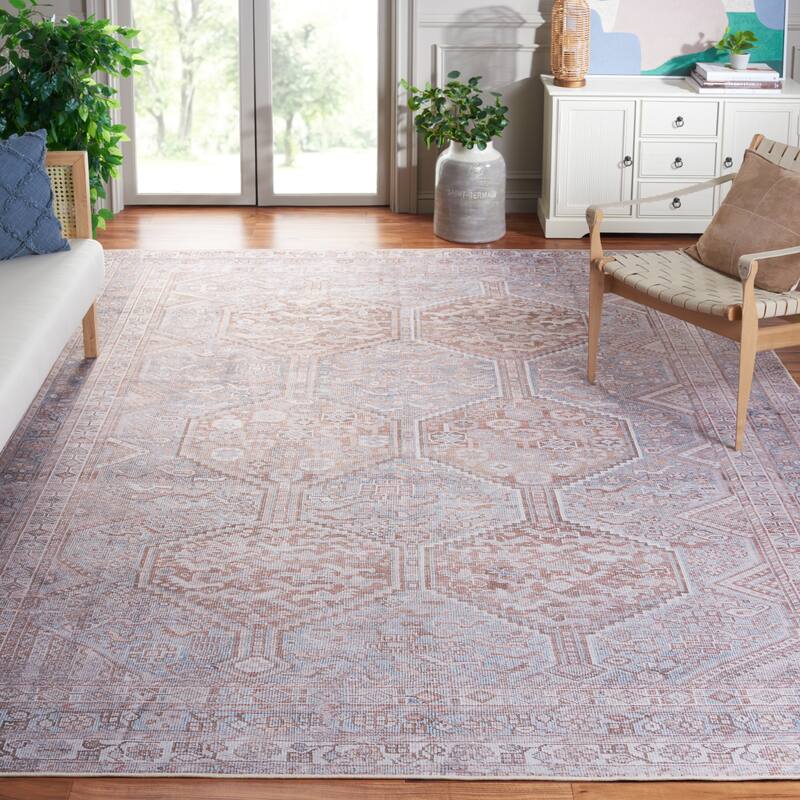 SAFAVIEH Tucson Machine Washable Slip Resistant Jenny Boho Oriental