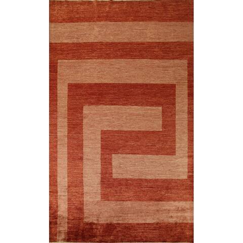 Modern Gabbeh Oriental Area Rug Handmade Wool Carpet - 6'8" x 10'0"