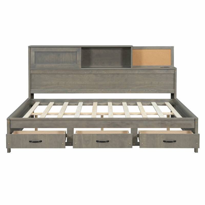 Versatile Wooden Daybed with Multiple Functionalities and Storage