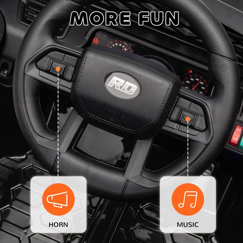 12V Ride-On Car for Kids with Suspension, Remote Control, Music & Lights