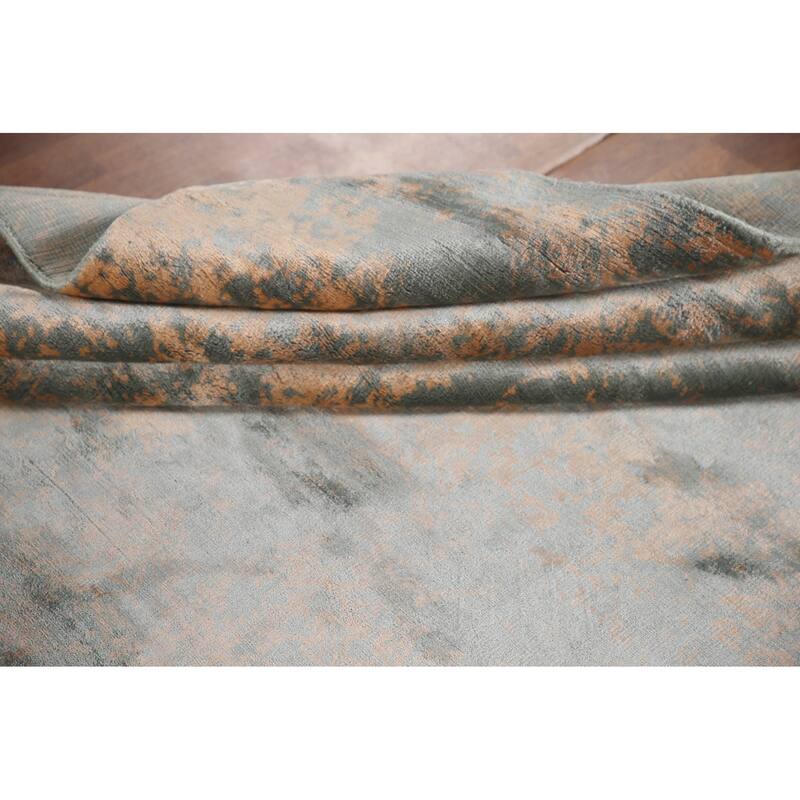 Modern Abstract Area Rug Handmade Wool Carpet - 7'11"x 9'11"