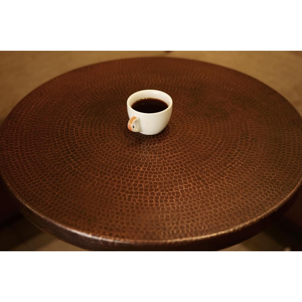 24-in Round Hammered Copper Table Top in Oil Rubbed Bronze (TTR24DB)