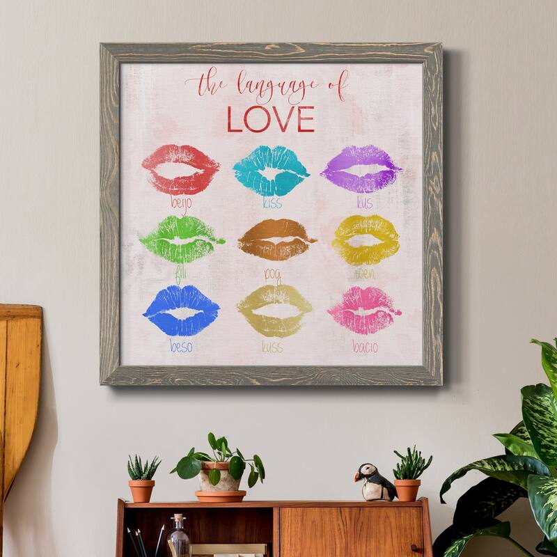 Rainbow Kiss-Premium Framed Canvas - Ready to Hang