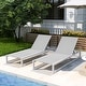 preview thumbnail 4 of 41, Modesta Outdoor Aluminum Mesh Chaise Lounge (Set of 2) by Christopher Knight Home - 77.00" W x 26.50" D x 10.50" H