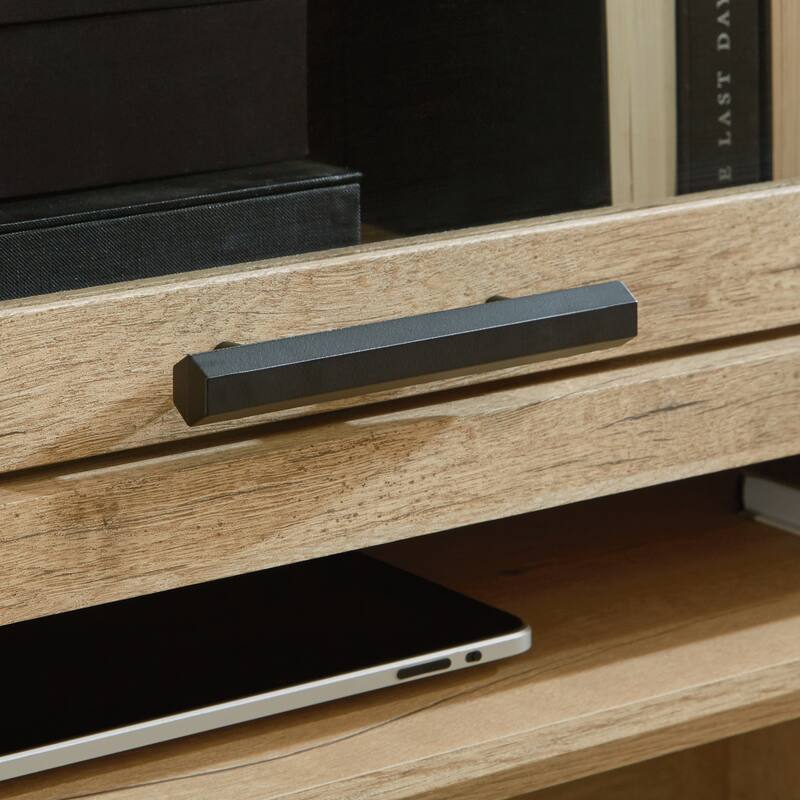 Wood Hutch with Glass Doors