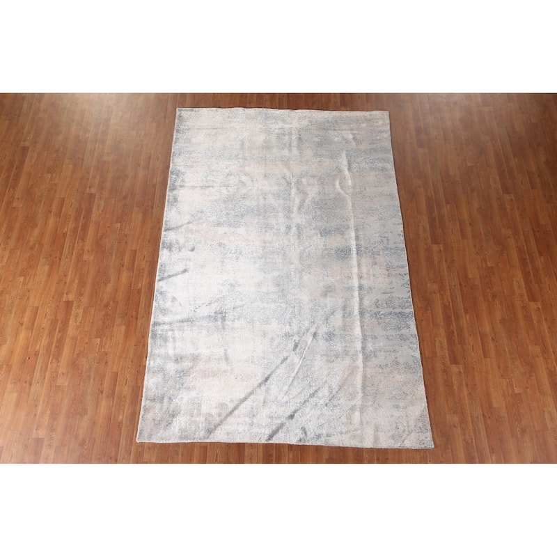 All-Over Abstract Modern Area Rug Handmade Wool Carpet - 6'6" x 9'10"