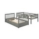 preview thumbnail 24 of 68, American Classic Traditional Style Twin-Over-Twin Bunk Bed with Ladders and Two Storage Drawers